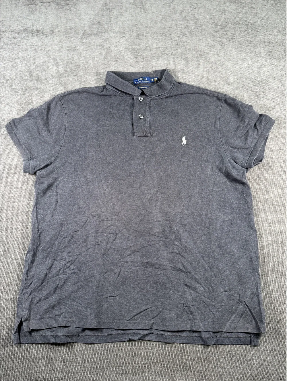 Polo Ralph Lauren Custom Slim Fit XL Gray Polo Shirt